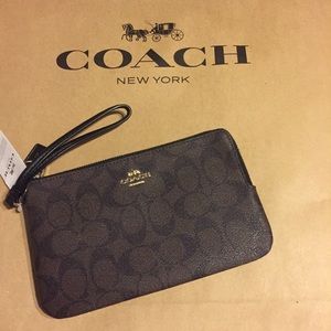 Coach Double Zip Wristlet Large